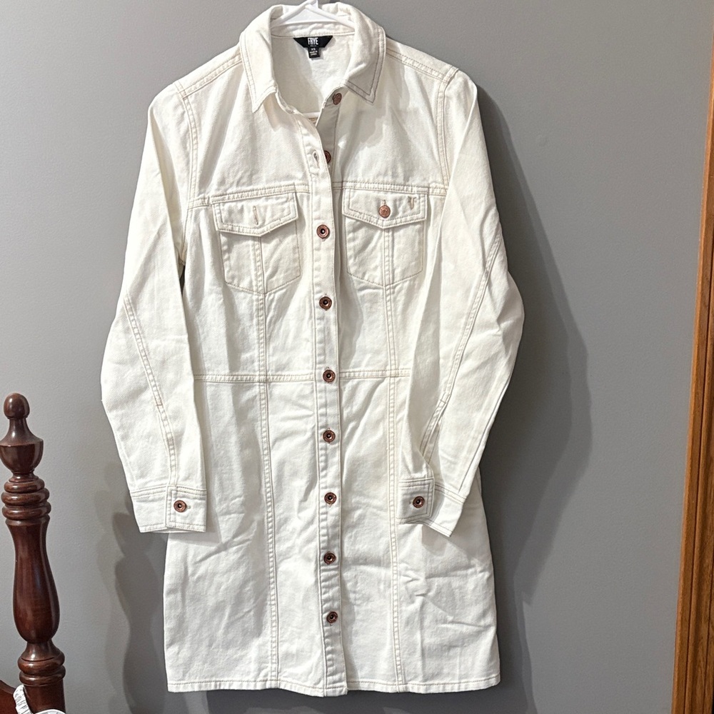Frye White Denim Jean Dress